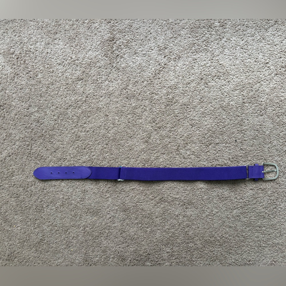 Purple Baseball/Softball Belt with Silver Buckle.